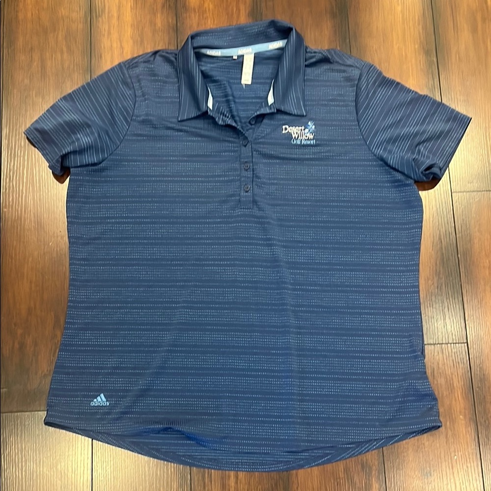 CLOSET CLOSE OUT PRICING Adidas Navy Striped Polo Shirt